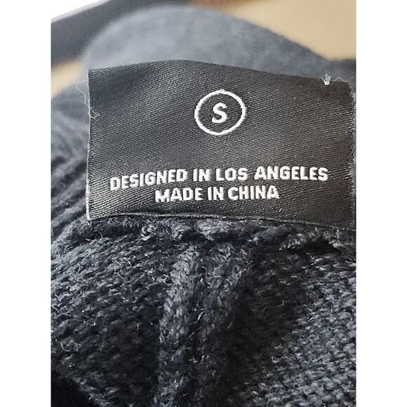 Miou Muse Sweatpants Women's S Gray Knit Elastic Waist W/ Pockets Pleated Ankle - Picture 5 of 5